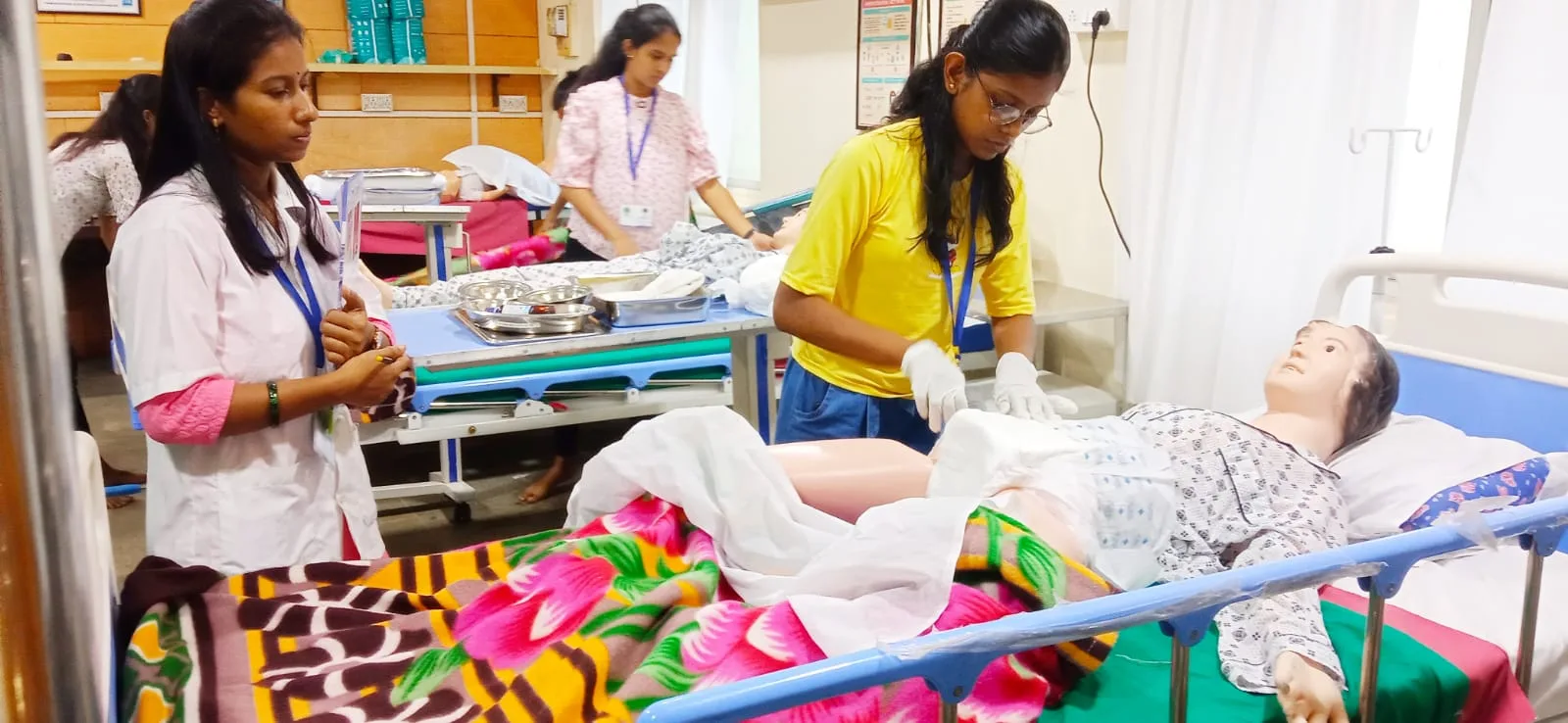 Students in allied-health training on a hospital ward